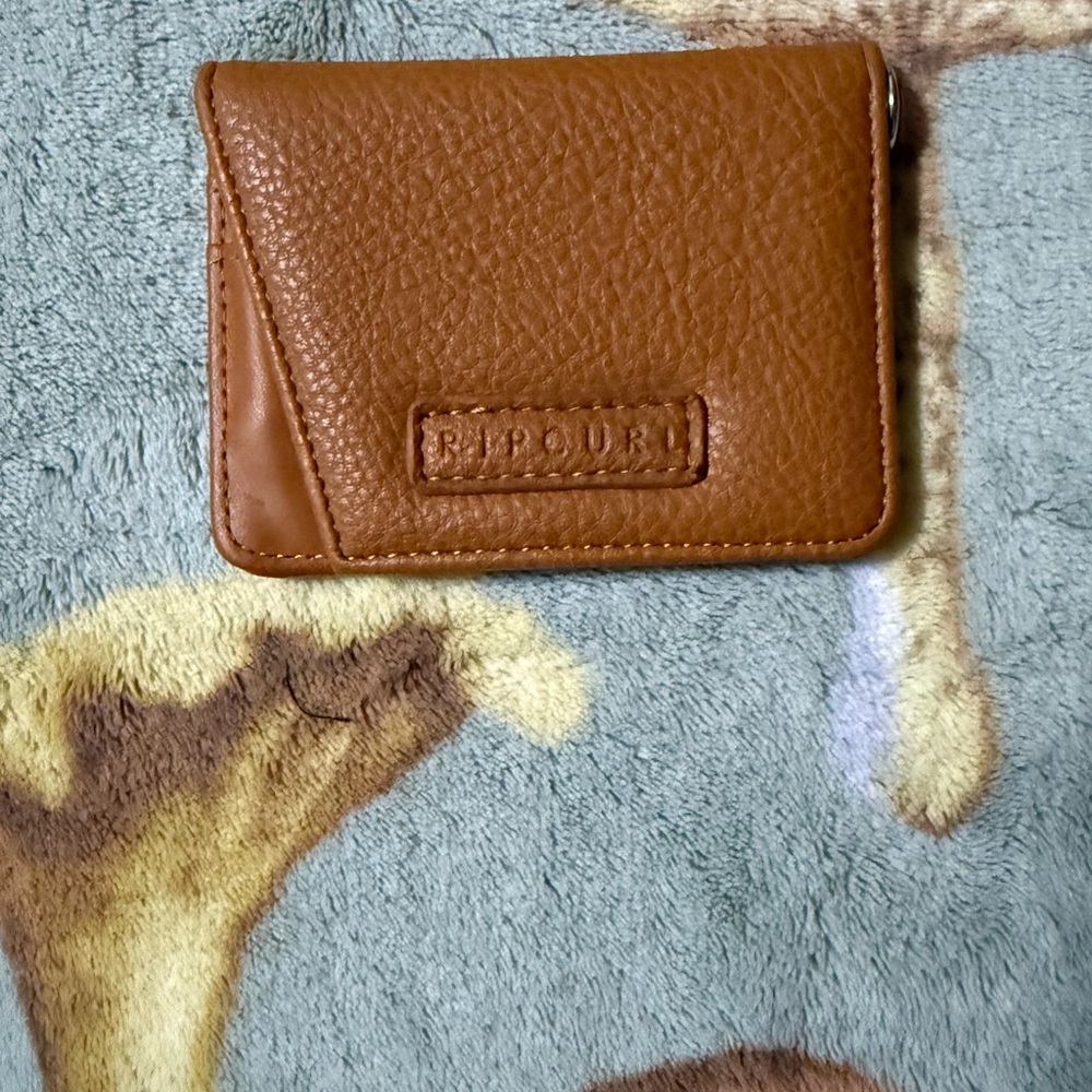 Rip Curl Tan Faux Leather Card Wallet
